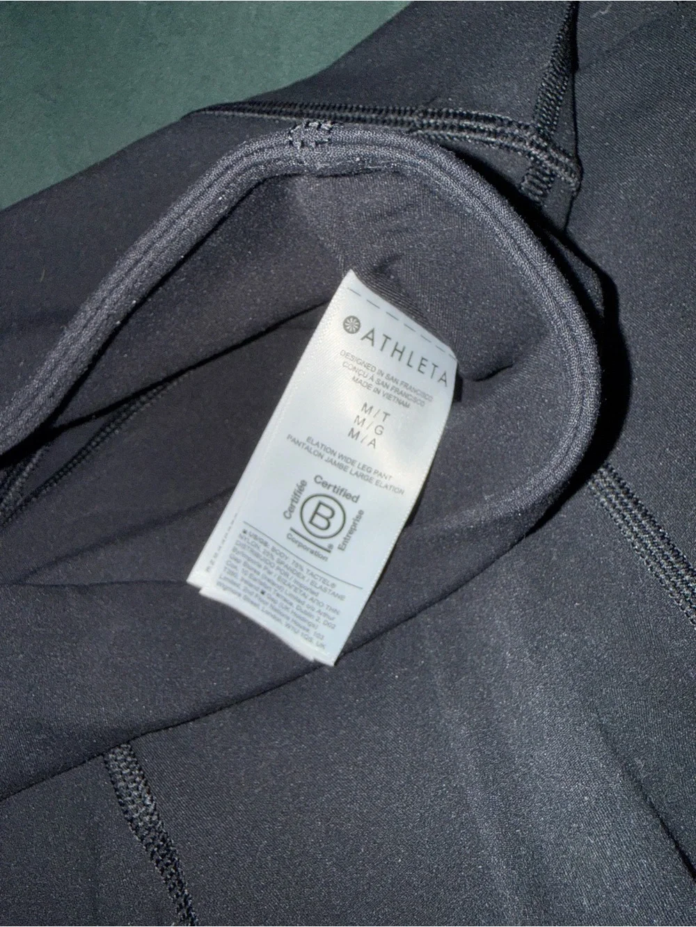 Athleta Black Wide Leg Elation Pant | MEDIUM TALL - Picture 4 of 4